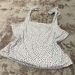 Lola Caro White Polka Dot Camisole